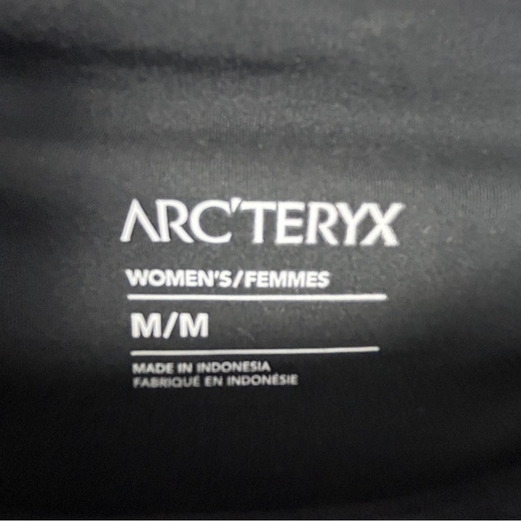 Arc´teryx Laina Knit Fleece Mock Neck Short Sleeve Shift Dress Medium Black - Picture 6 of 14